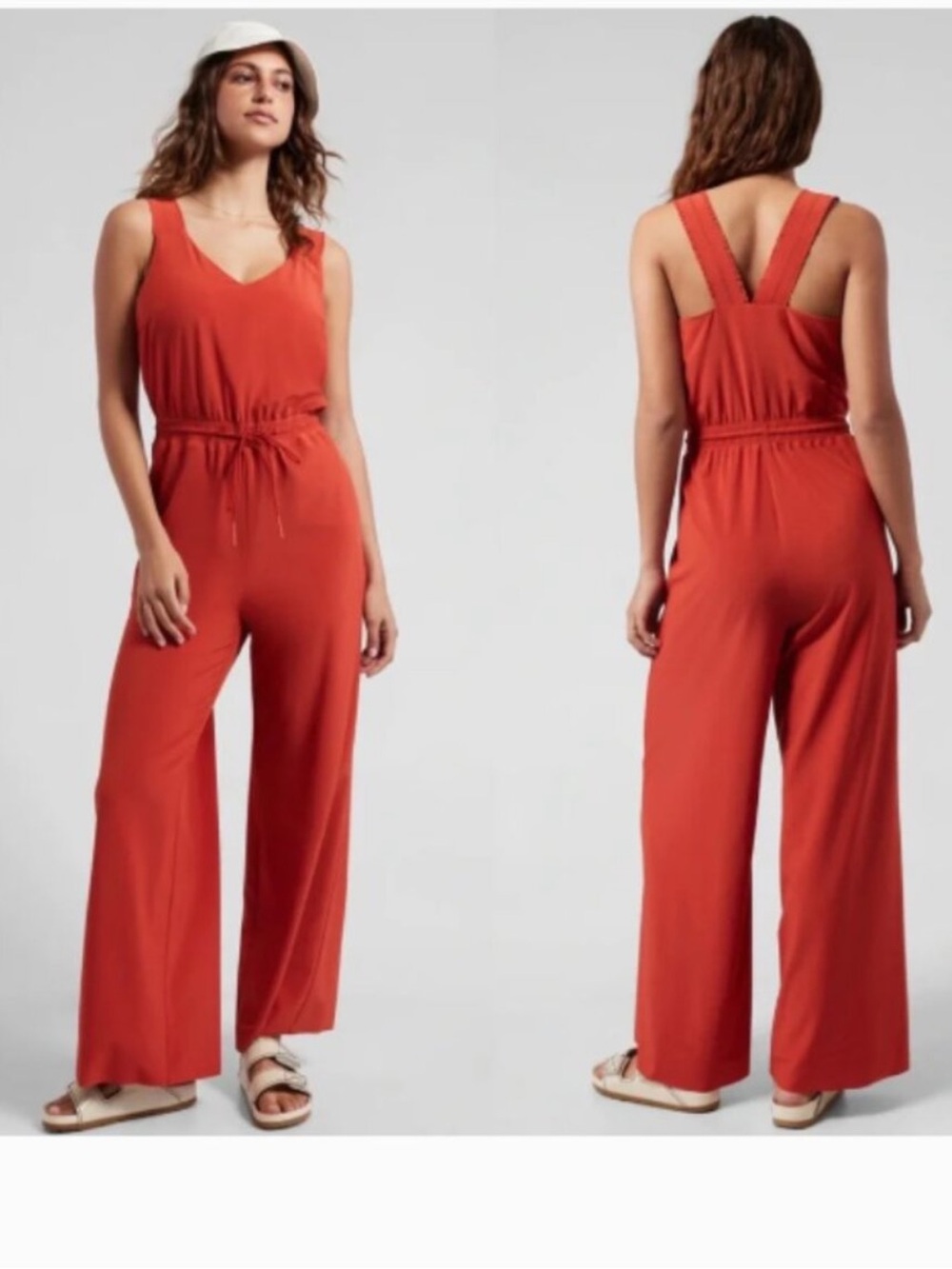 Athleta Jumpsuit dark orange size 10